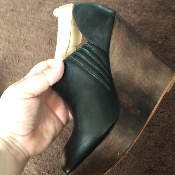 Loeffler Randall Size 6.5 Black and Brown Lilly Wedge - Picture 5 of 8